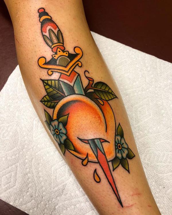 50 Peach Tattoo Designs with Meaning