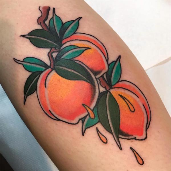 50 Peach Tattoo Designs with Meaning