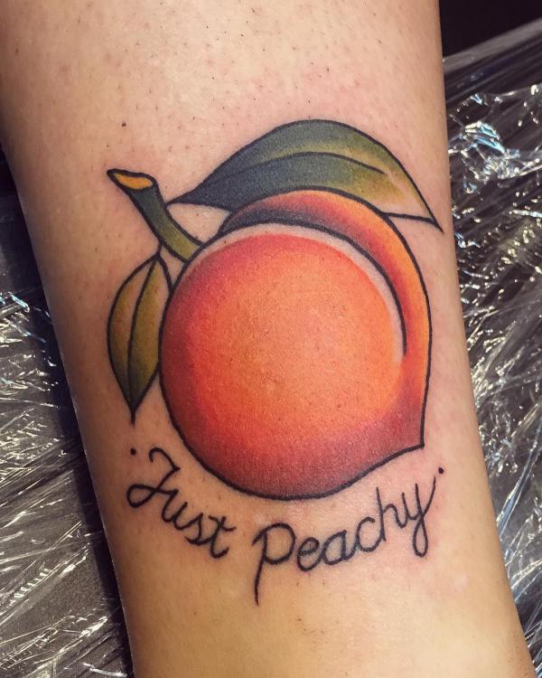 50 Peach Tattoo Designs with Meaning