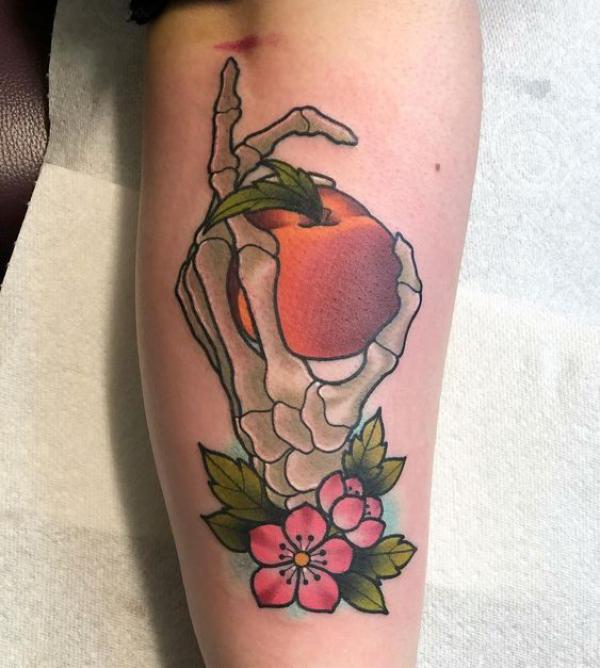 50 Peach Tattoo Designs with Meaning