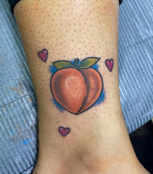 50 Peach Tattoo Designs with Meaning