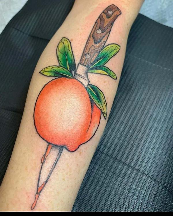50 Peach Tattoo Designs with Meaning