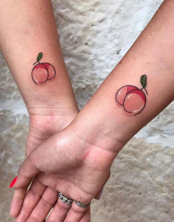 50 Peach Tattoo Designs with Meaning