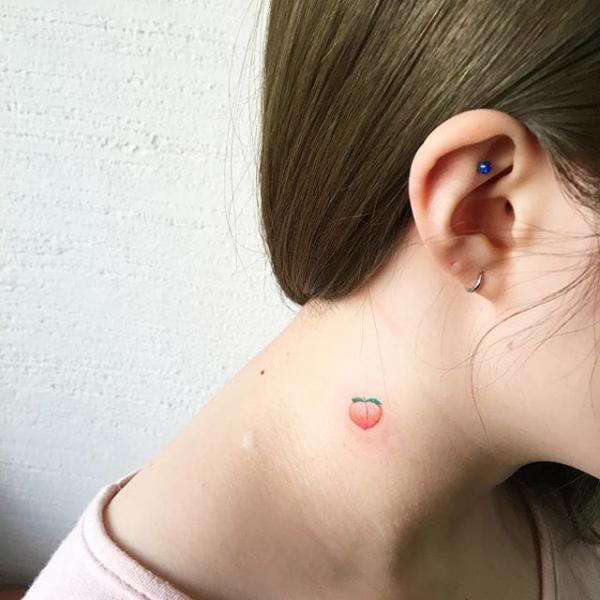 50 Peach Tattoo Designs with Meaning