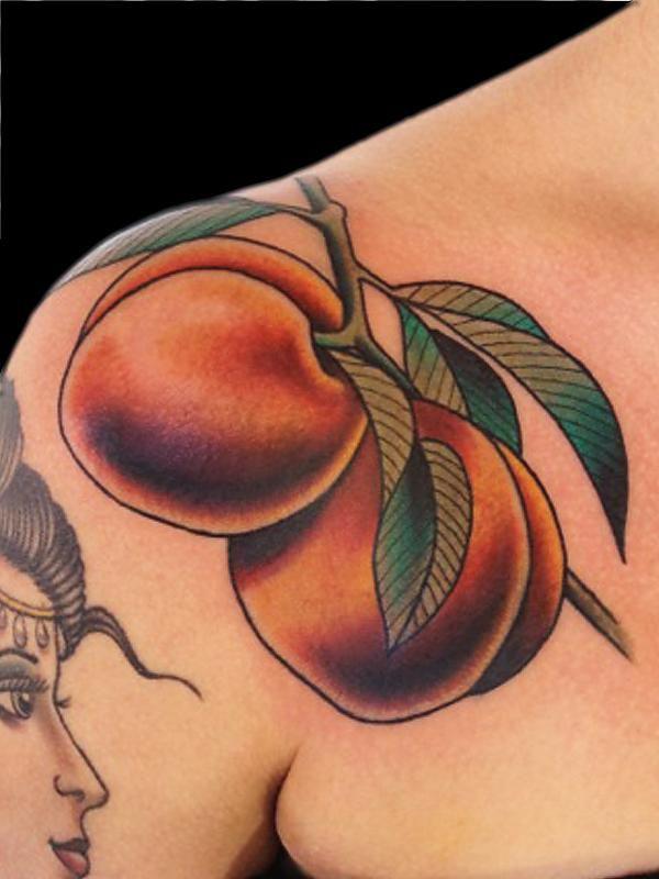 50 Peach Tattoo Designs with Meaning