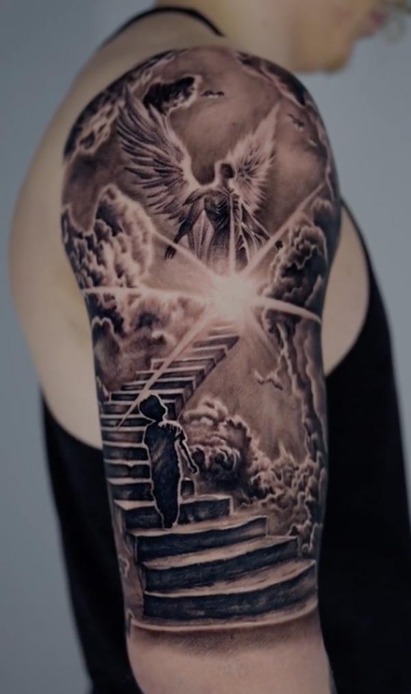 50 Staircase to heaven tattoos with Meaning