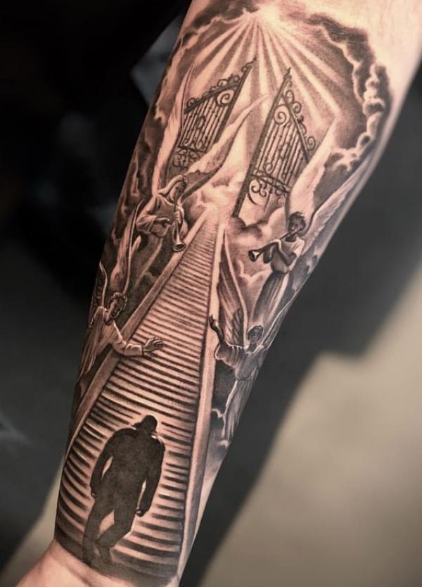 50 Staircase to heaven tattoos with Meaning