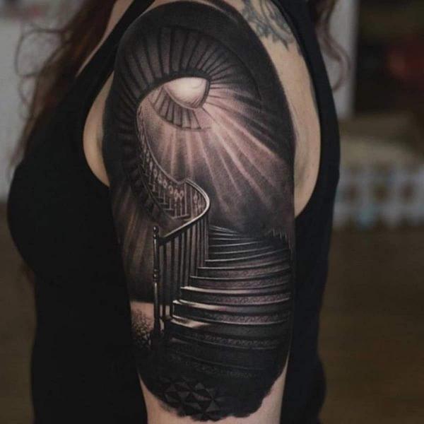 50 Staircase to heaven tattoos with Meaning
