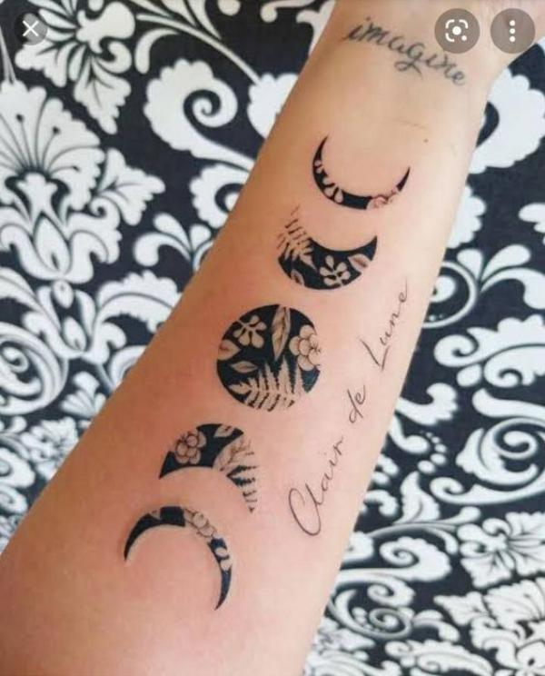 100 Moon Phases Tattoos with Meaning