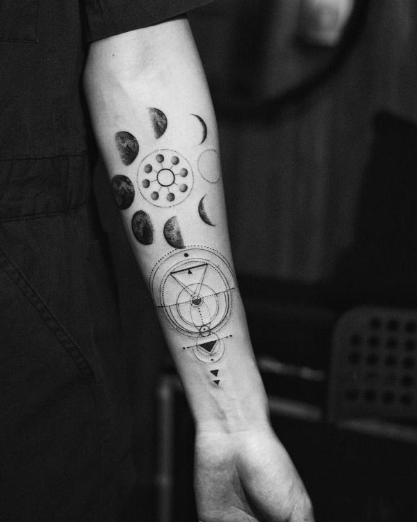 100 Moon Phases Tattoos with Meaning