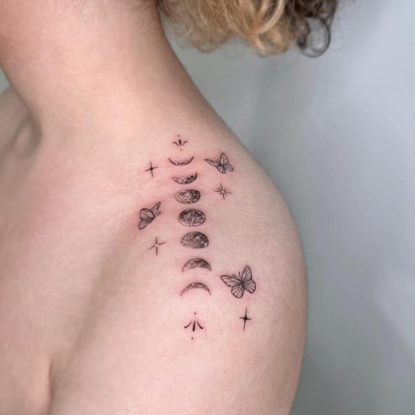 100 Moon Phases Tattoos with Meaning