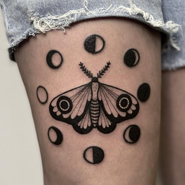 100 Moon Phases Tattoos with Meaning