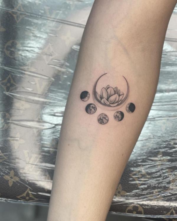 100 Moon Phases Tattoos with Meaning