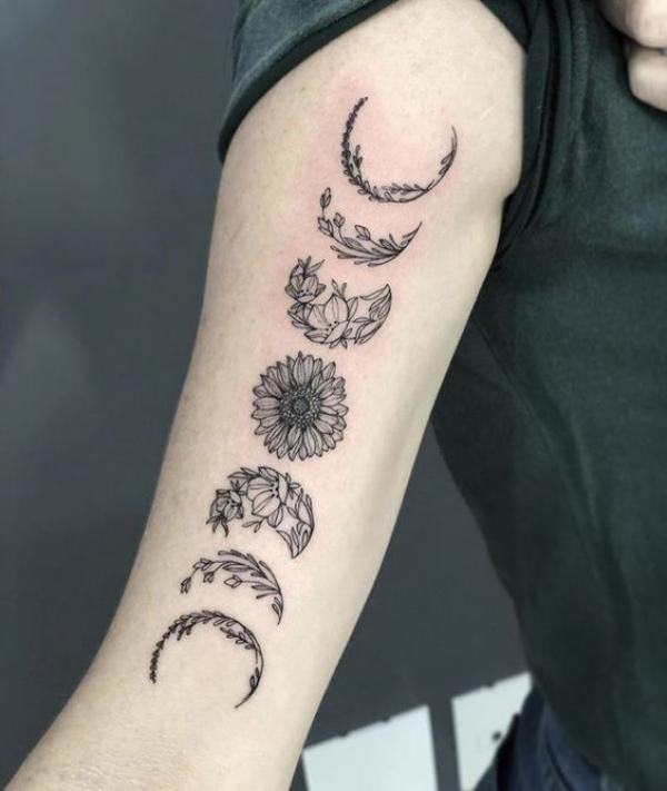 100 Moon Phases Tattoos with Meaning