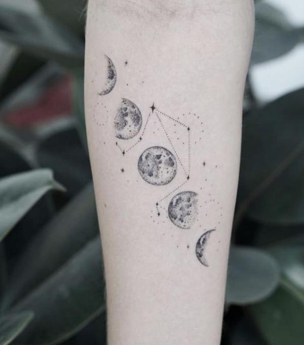 100 Moon Phases Tattoos with Meaning