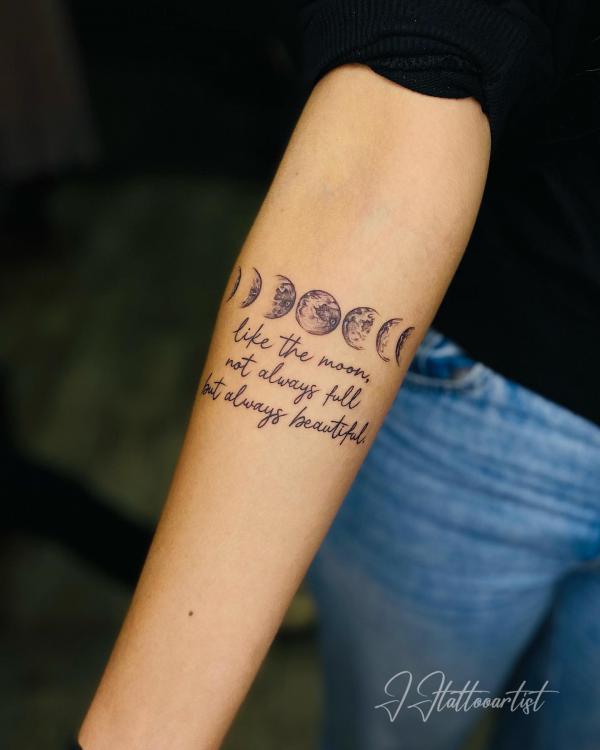 100 Moon Phases Tattoos with Meaning