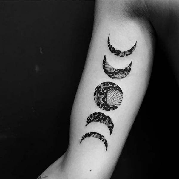 100 Moon Phases Tattoos with Meaning