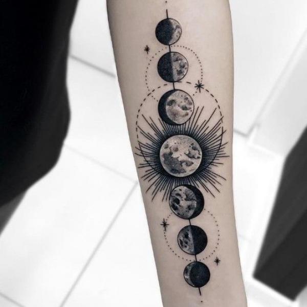 100 Moon Phases Tattoos with Meaning