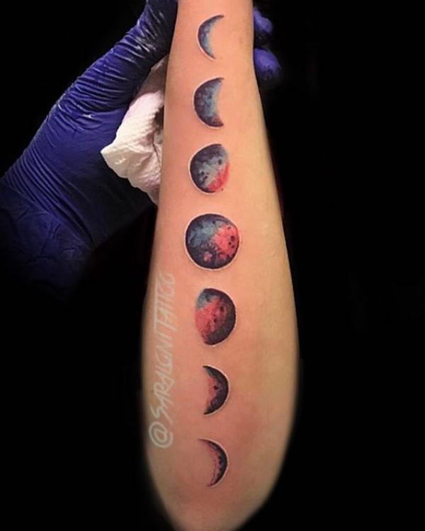 100 Moon Phases Tattoos with Meaning