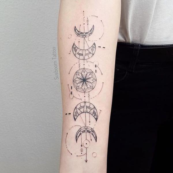 100 Moon Phases Tattoos with Meaning