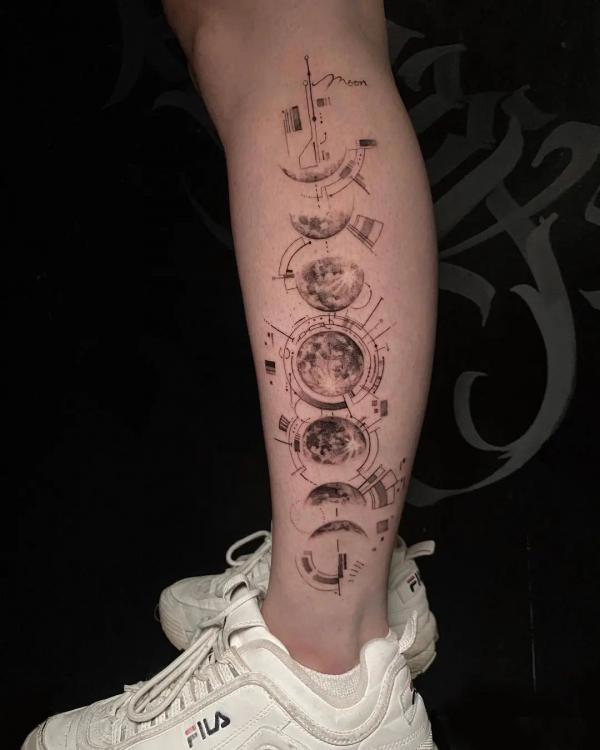 100 Moon Phases Tattoos with Meaning