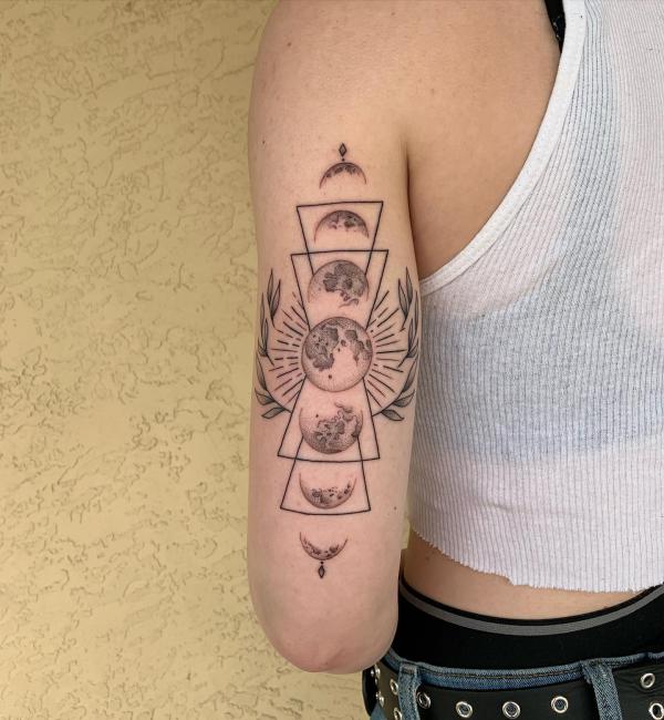 100 Moon Phases Tattoos with Meaning