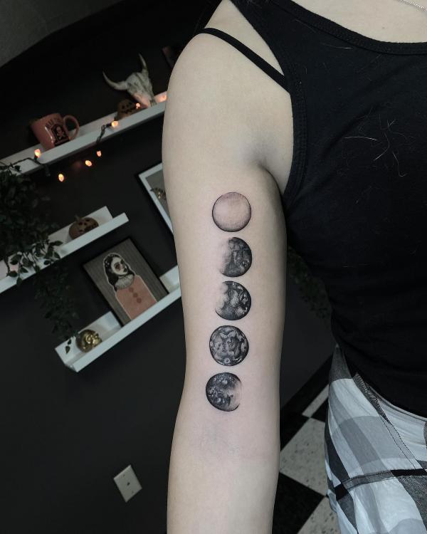 100 Moon Phases Tattoos with Meaning