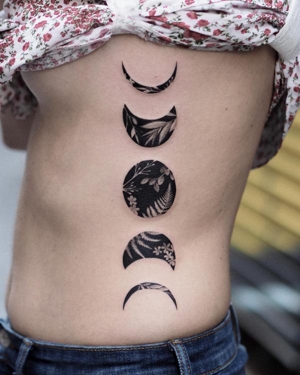100 Moon Phases Tattoos with Meaning