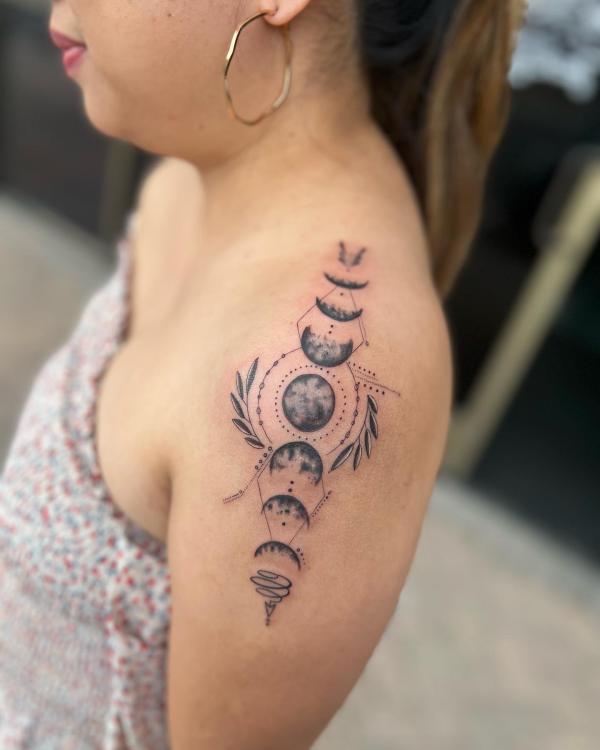 100 Moon Phases Tattoos with Meaning