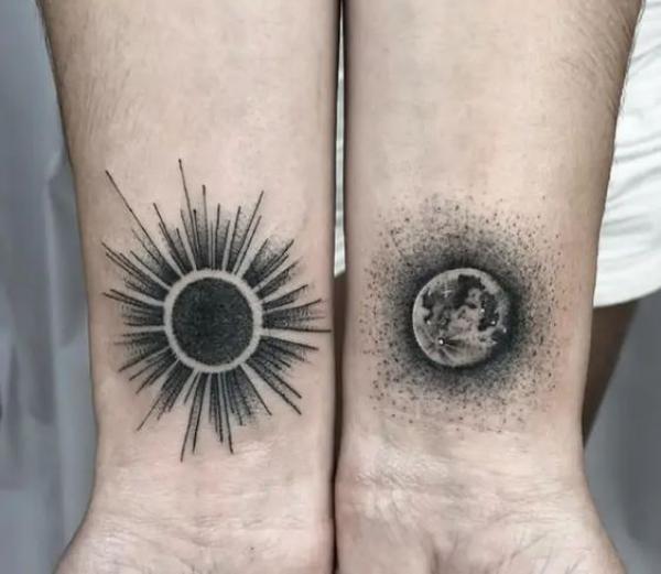 100 Sun and Moon Tattoos with Meaning