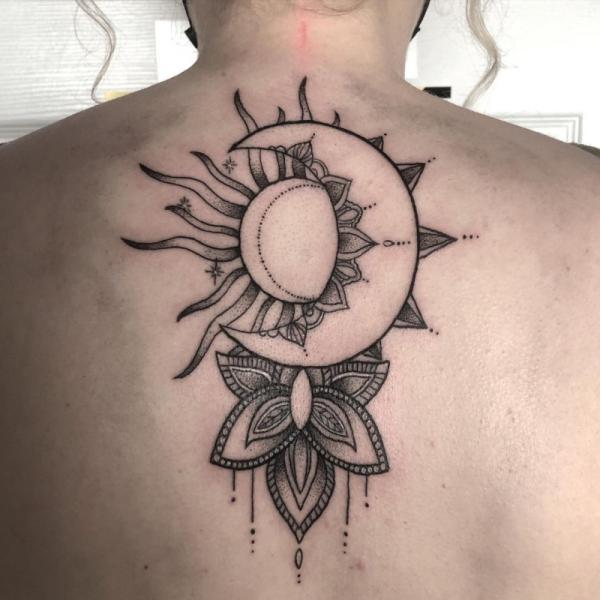 100 Sun and Moon Tattoos with Meaning