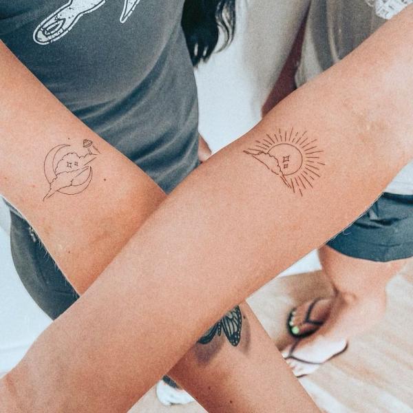 100 Sun and Moon Tattoos with Meaning