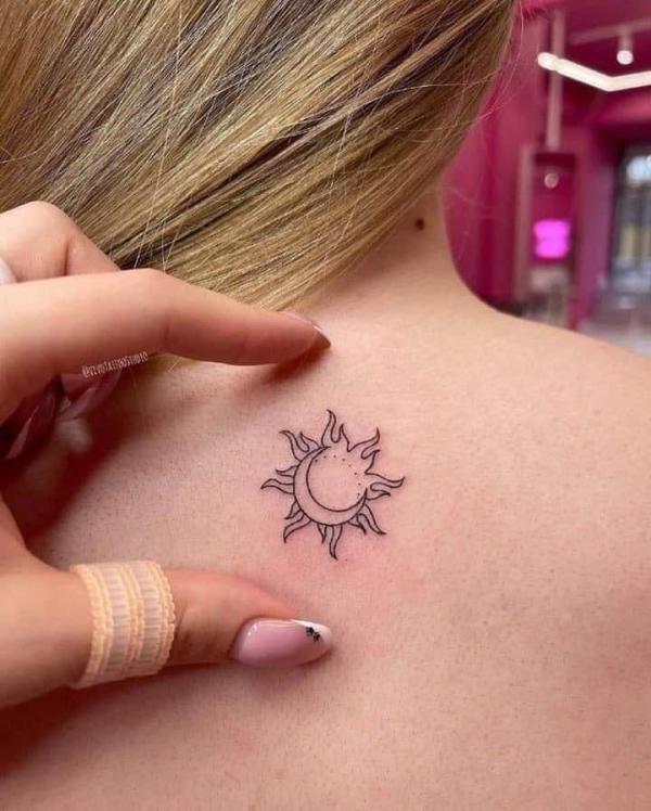 100 Sun and Moon Tattoos with Meaning