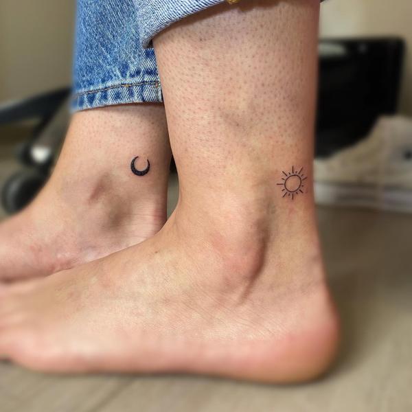 100 Sun and Moon Tattoos with Meaning