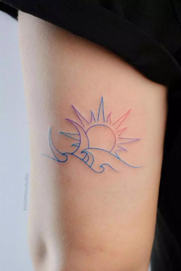 100 Sun and Moon Tattoos with Meaning