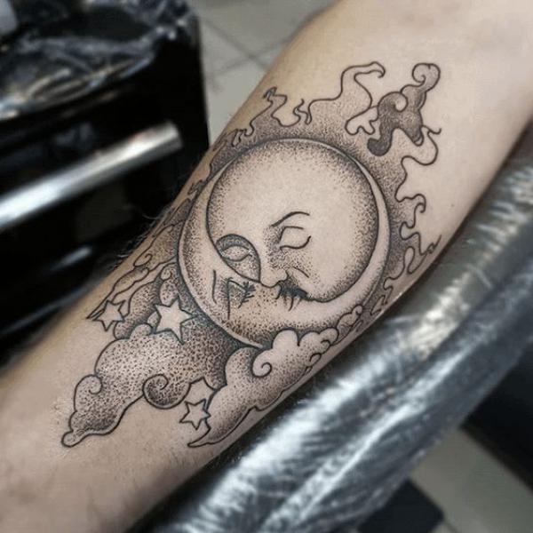 100 Sun and Moon Tattoos with Meaning