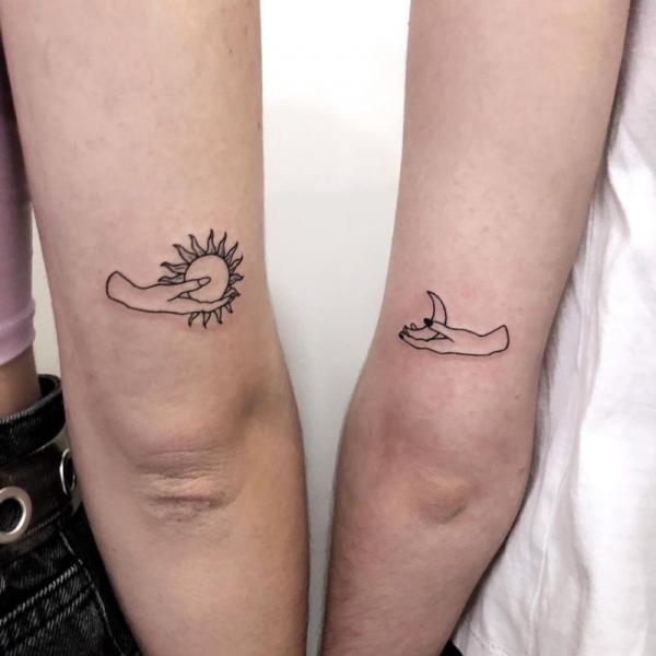 100 Sun and Moon Tattoos with Meaning
