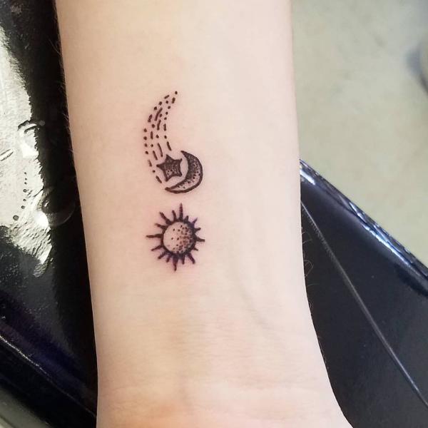 100 Sun and Moon Tattoos with Meaning