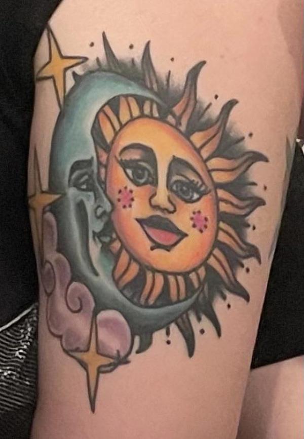 100 Sun and Moon Tattoos with Meaning