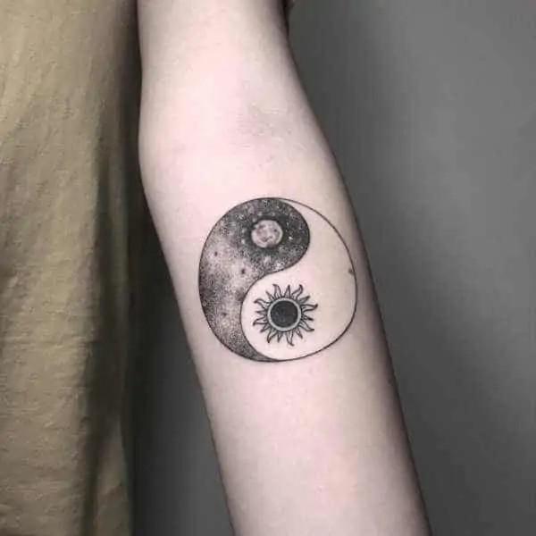 100 Sun and Moon Tattoos with Meaning