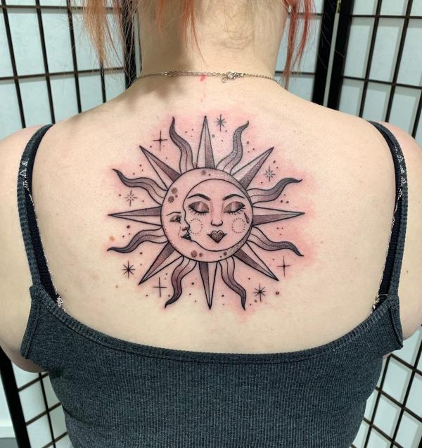 100 Sun and Moon Tattoos with Meaning