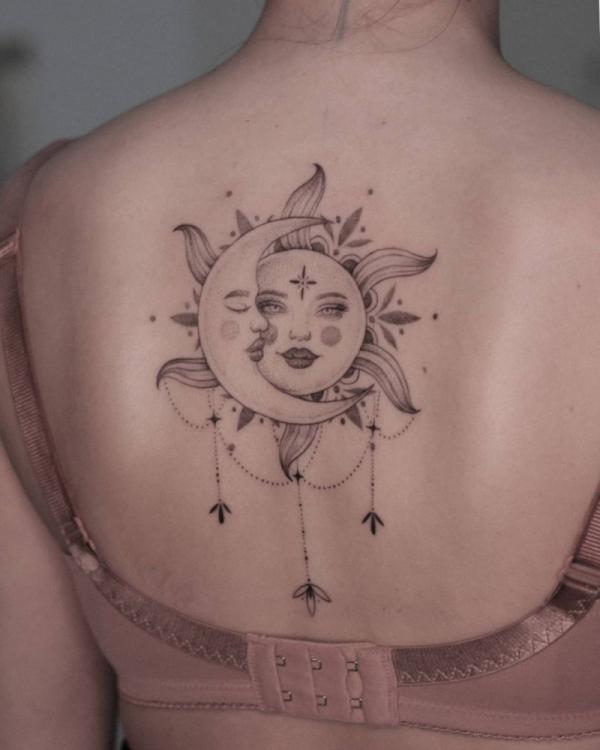 100 Sun and Moon Tattoos with Meaning
