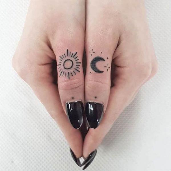 100 Sun and Moon Tattoos with Meaning