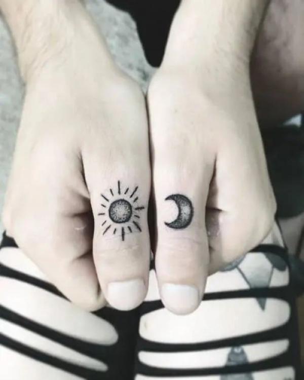 100 Sun and Moon Tattoos with Meaning