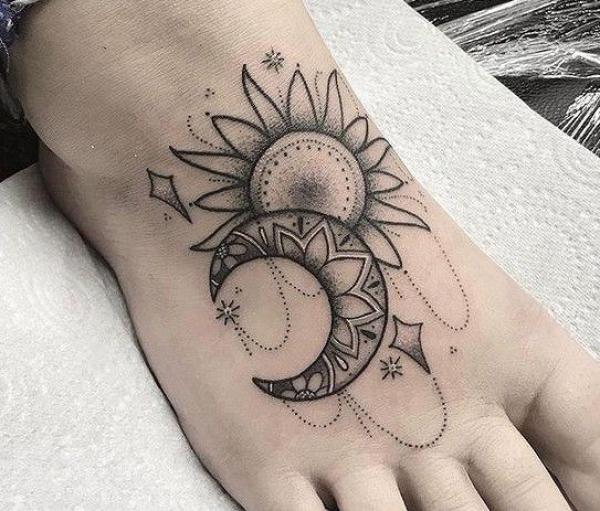 100 Sun and Moon Tattoos with Meaning