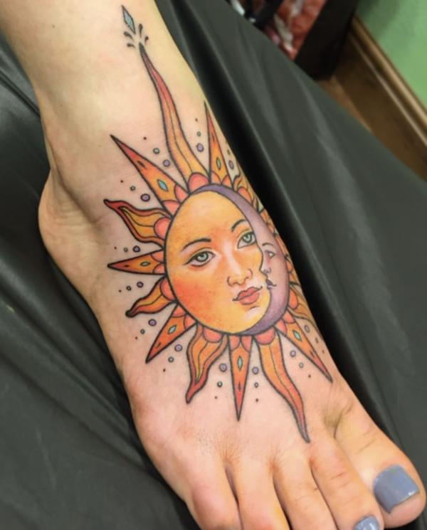 100 Sun and Moon Tattoos with Meaning