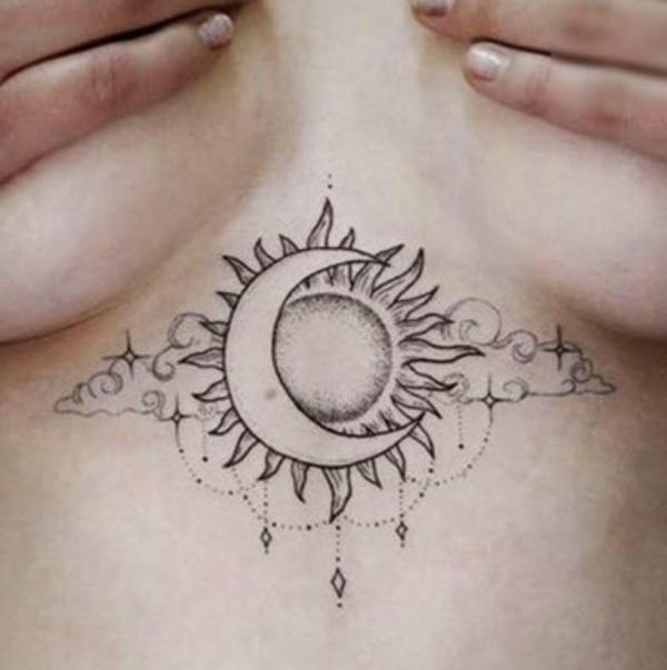 100 Sun and Moon Tattoos with Meaning