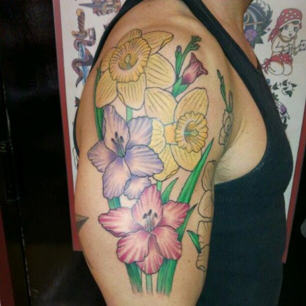 50 Gladiolus Tattoo Designs with Meaning