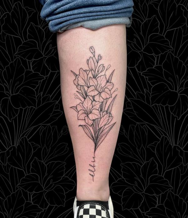 50 Gladiolus Tattoo Designs with Meaning
