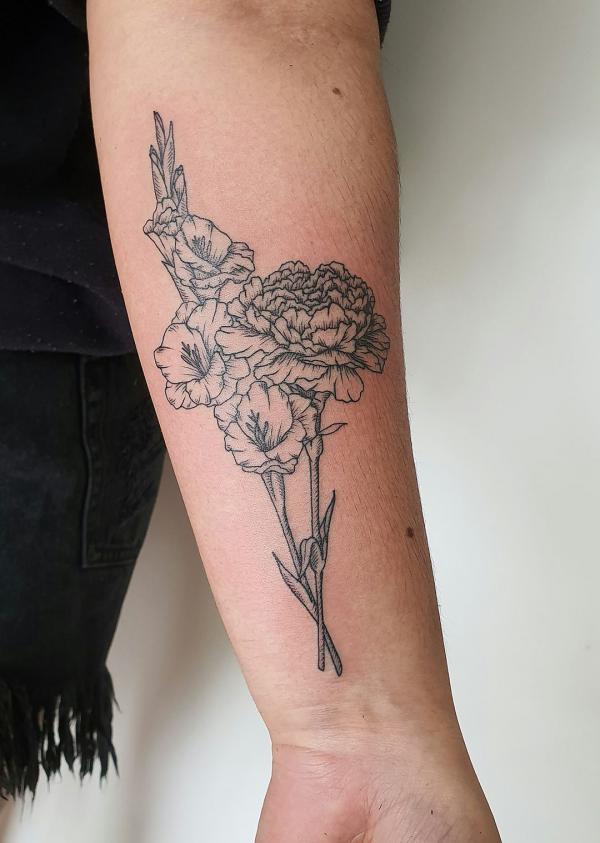 50 Gladiolus Tattoo Designs with Meaning